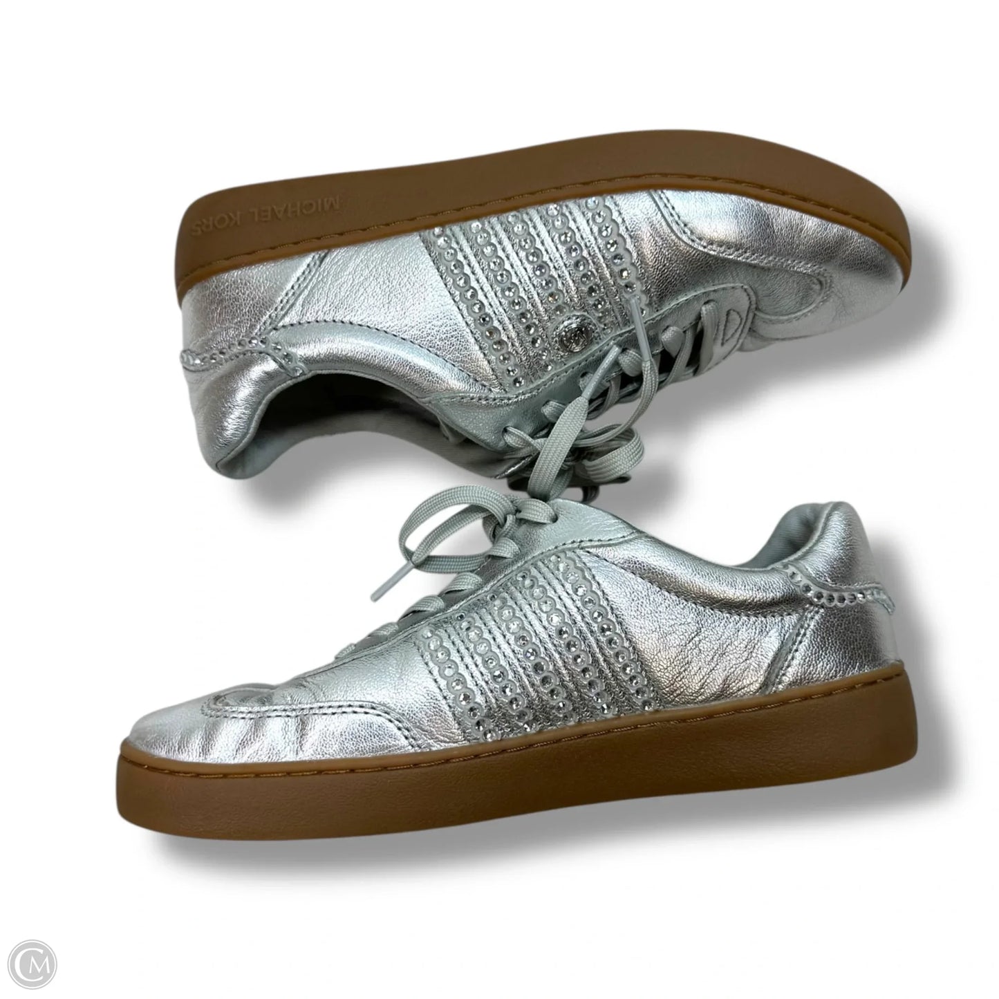 Shoes Designer By Michael Kors In Silver, Size: 8