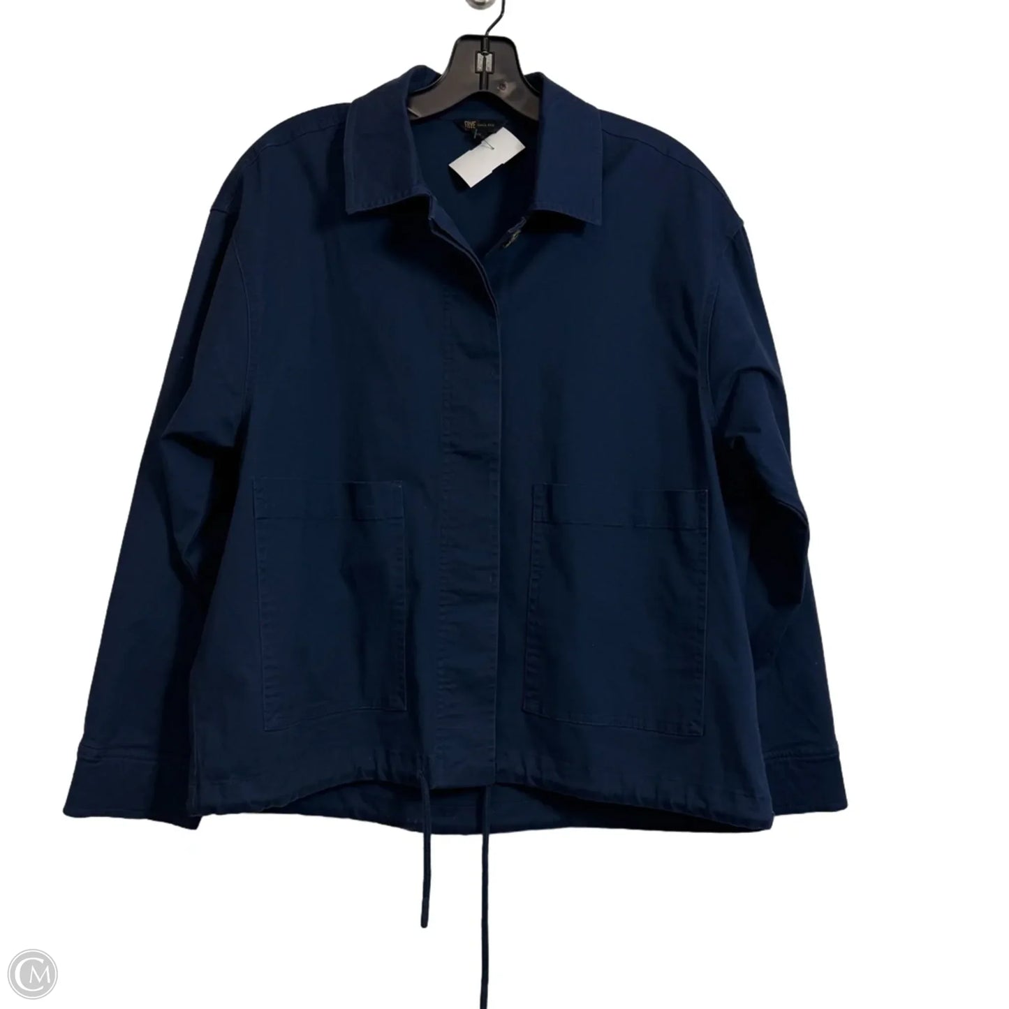 Top Long Sleeve Designer By Frye In Navy, Size: S