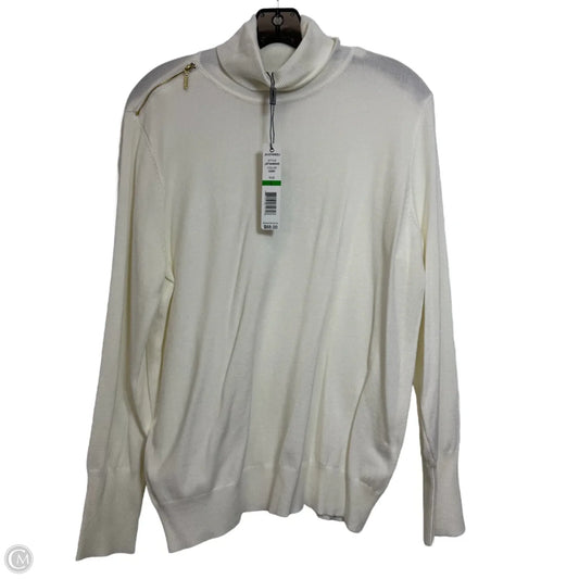Top Long Sleeve By Joseph A. In White, Size: L