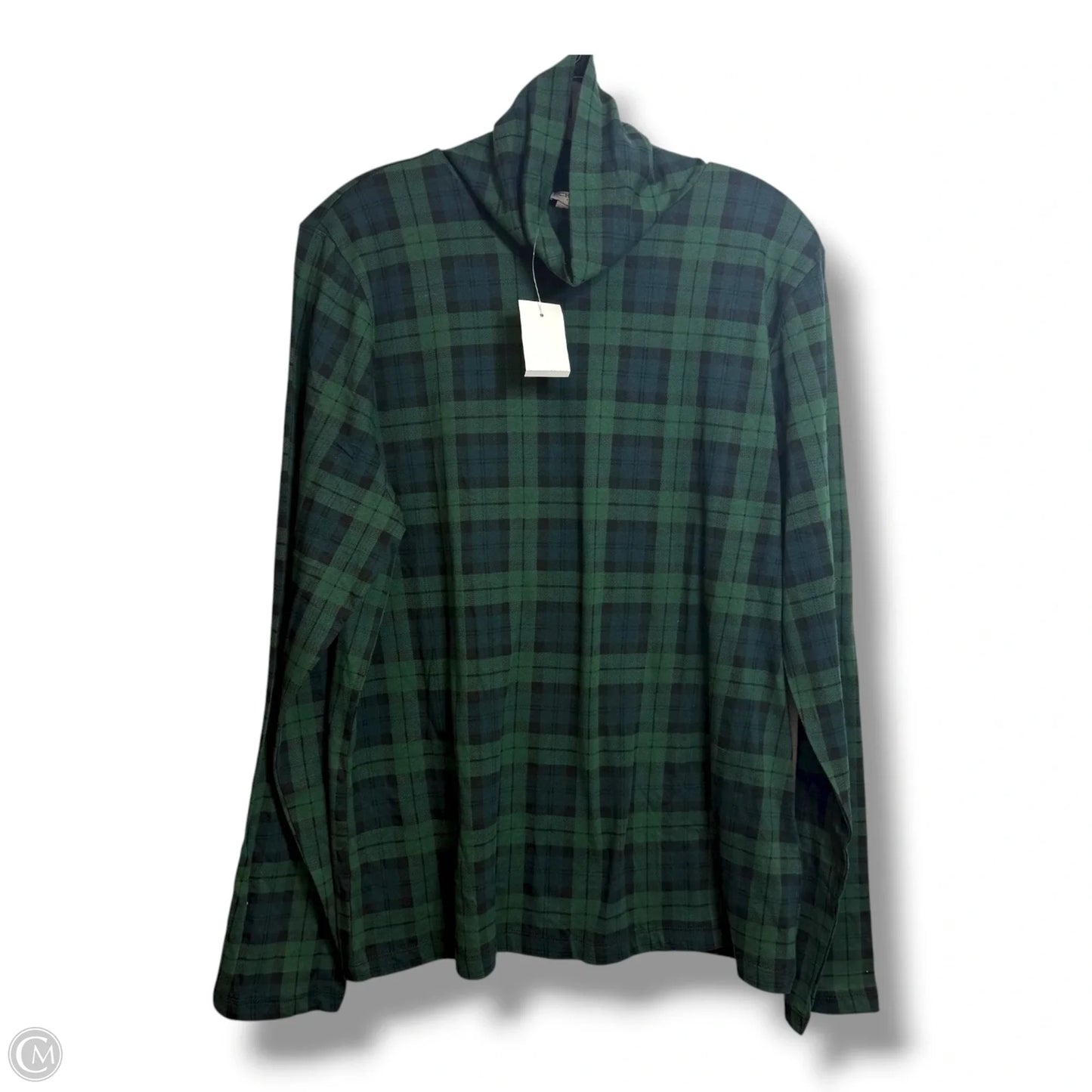 Top Long Sleeve By J. Crew In Plaid Pattern, Size: Xl