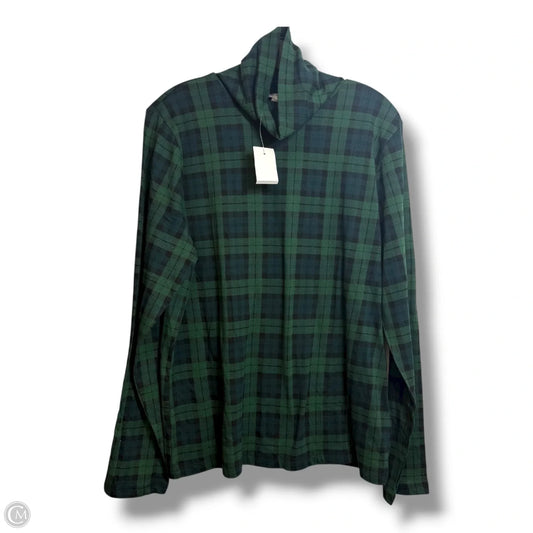 Top Long Sleeve By J. Crew In Plaid Pattern, Size: Xl
