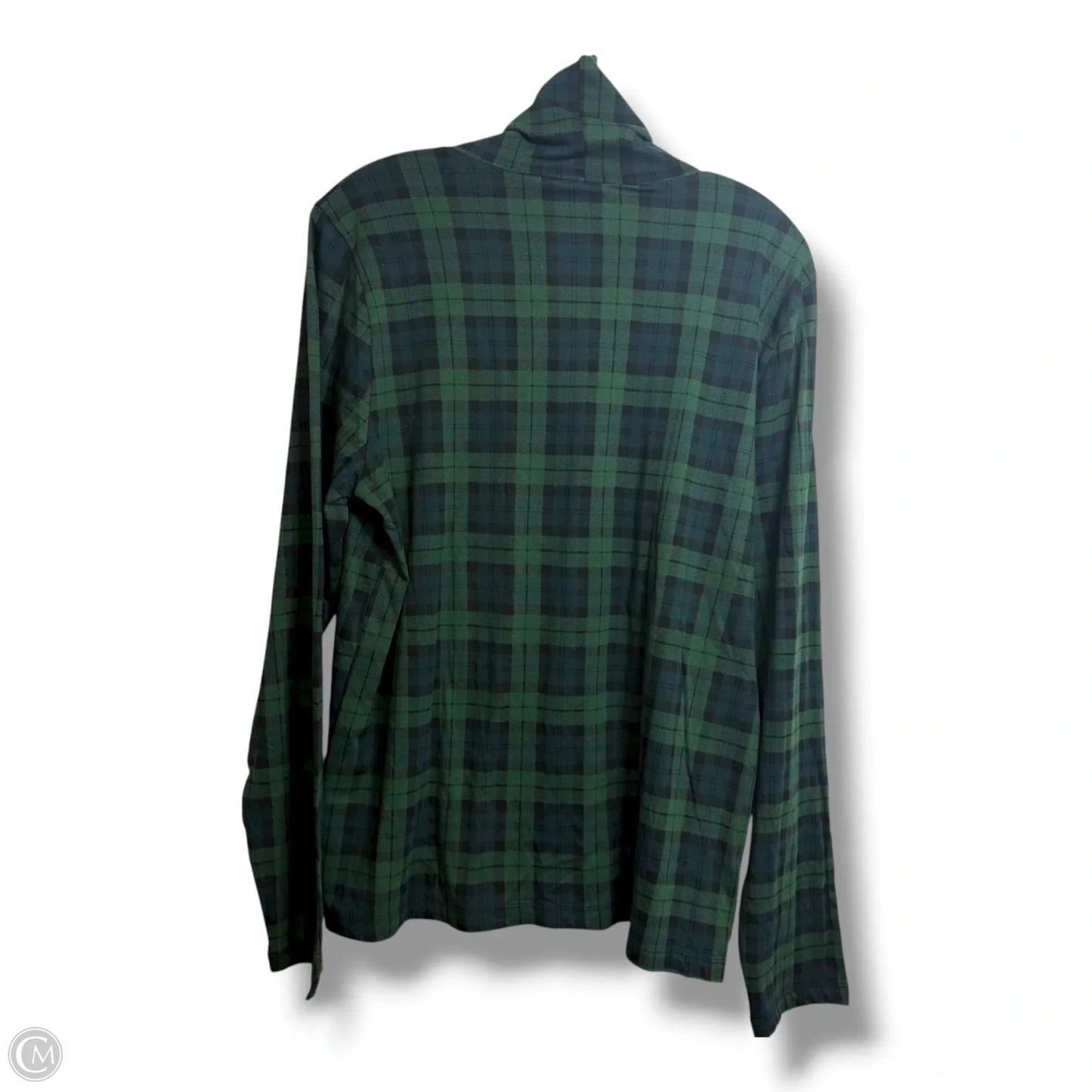 Top Long Sleeve By J. Crew In Plaid Pattern, Size: Xl