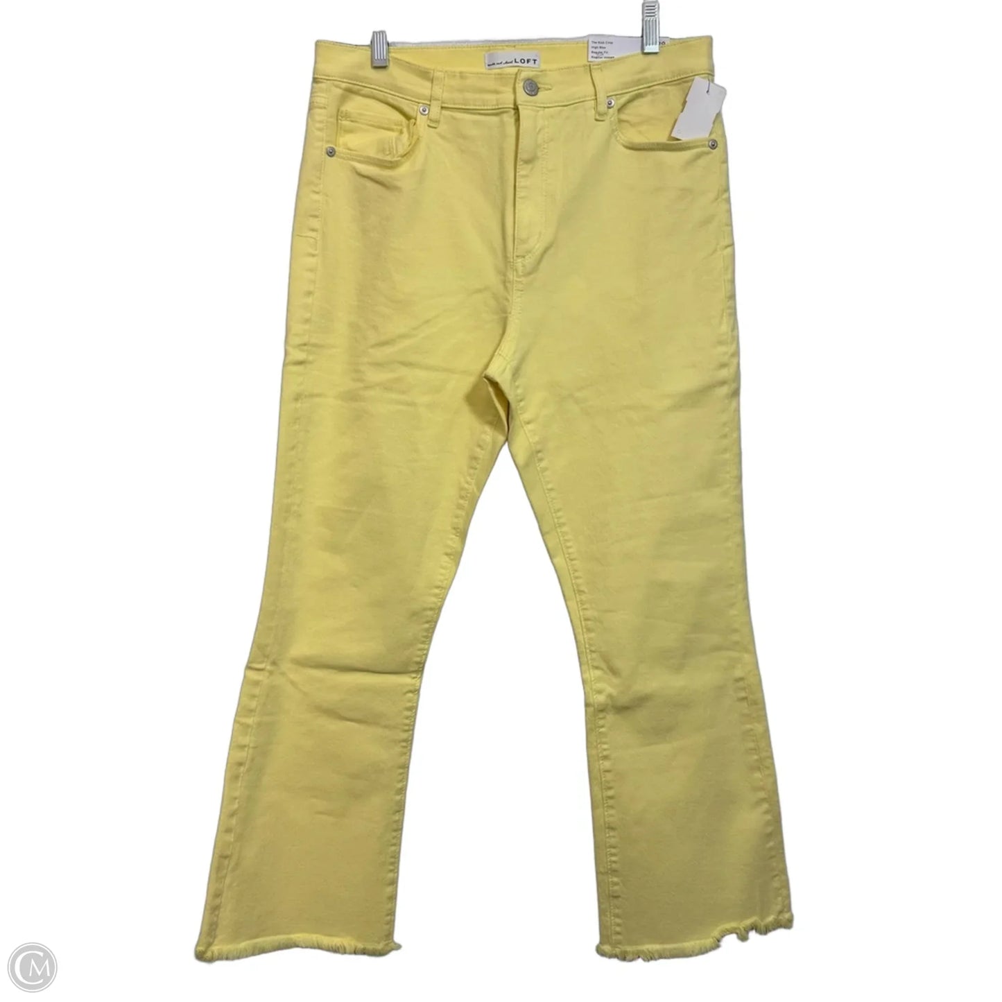 Jeans Cropped By Loft In Yellow, Size: 8