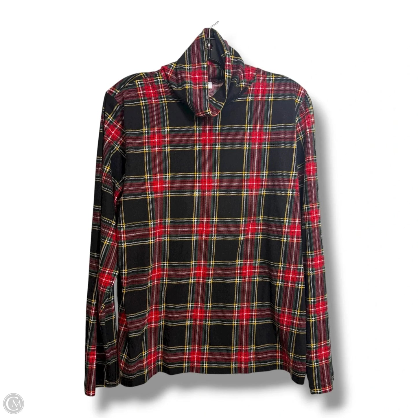 Top Long Sleeve By J. Crew In Plaid Pattern, Size: Xl