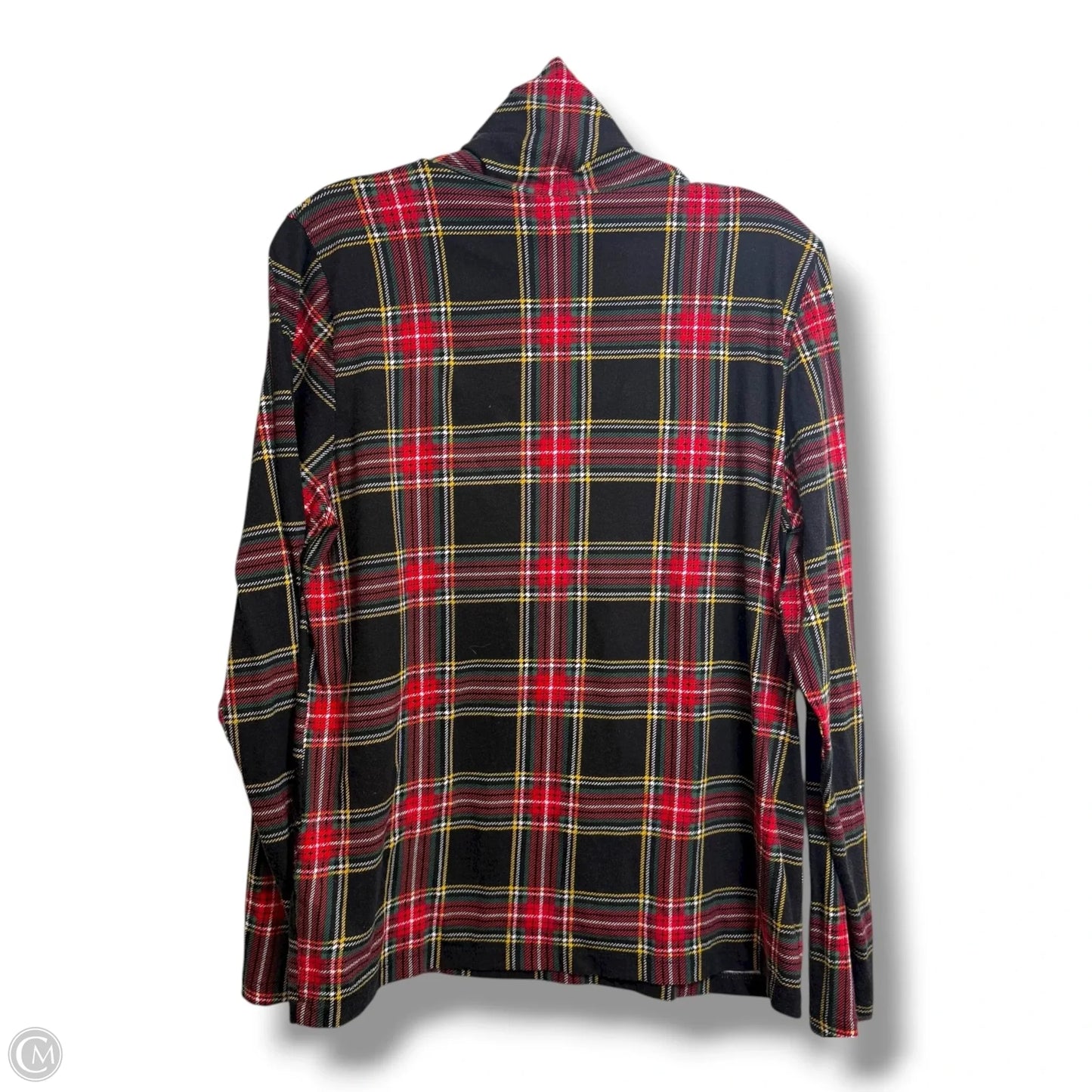 Top Long Sleeve By J. Crew In Plaid Pattern, Size: Xl