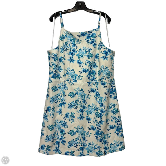 Dress Casual Short By French Connection In Blue & White, Size: Xxl