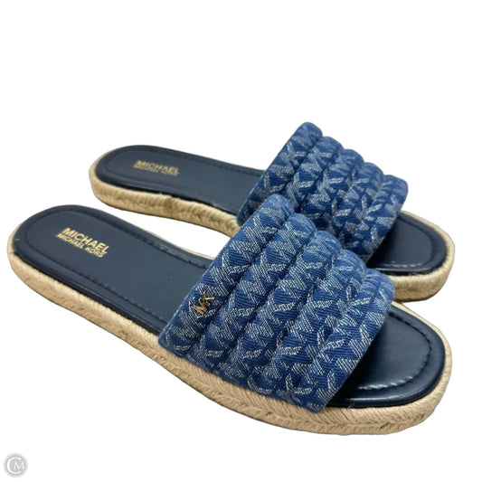 Sandals Designer By Michael Kors In Blue, Size: 9