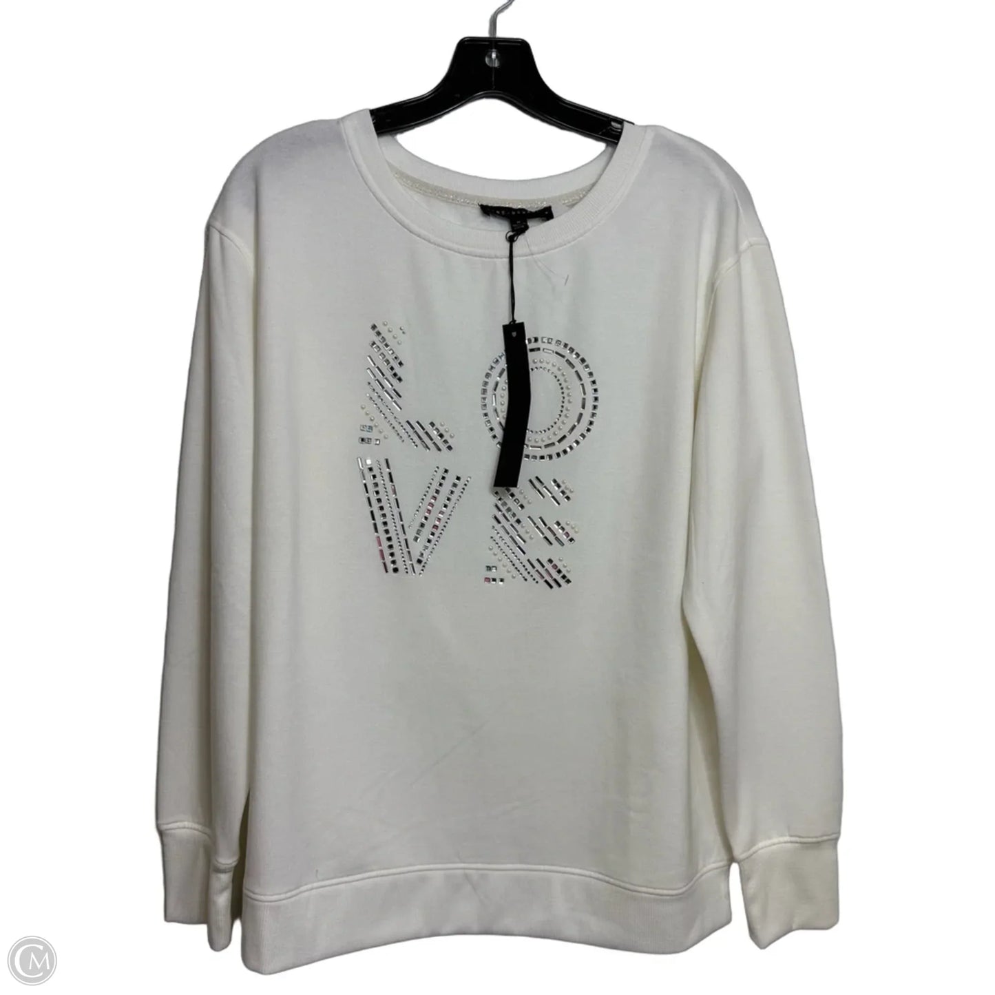Sweatshirt Crewneck By Jane And Delancey In White, Size: M