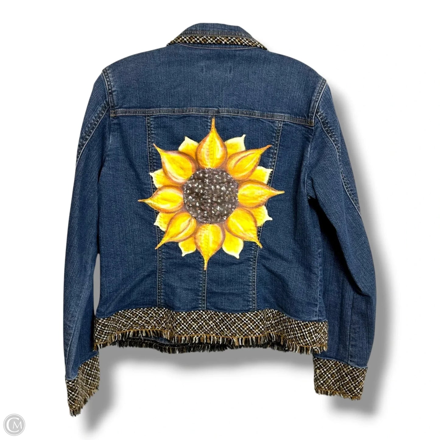 Sunflower Jacket Denim By Coldwater Creek In Floral Print, Size: 10