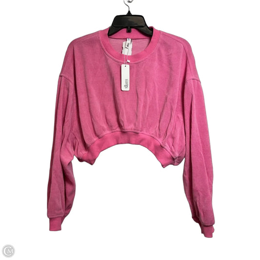 Top Long Sleeve By Glam In Pink, Size: L