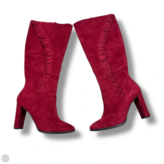 Boots Over-the-knee Heels By Impo In Red, Size: 8.5