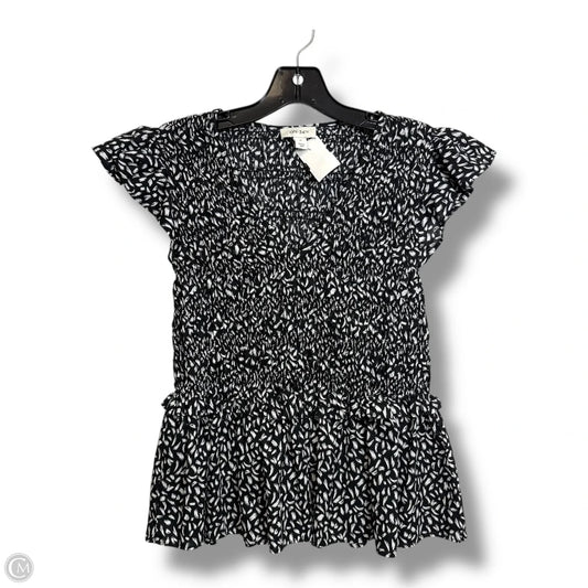 Top Short Sleeve By On 34th In Black & White, Size: M