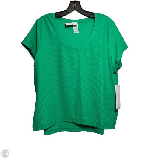 Athletic Top Short Sleeve By Rbx In Green, Size: Xl
