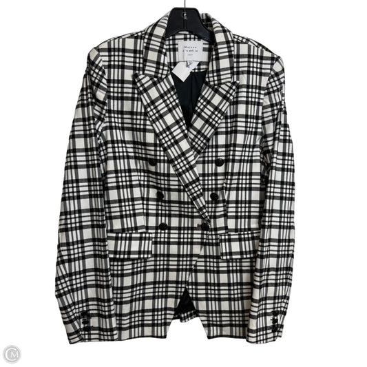 Blazer By Maison Damelie In Plaid Pattern, Size: L
