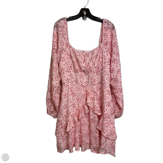 Dress Casual Short By Blue Rain In Pink, Size: 1x
