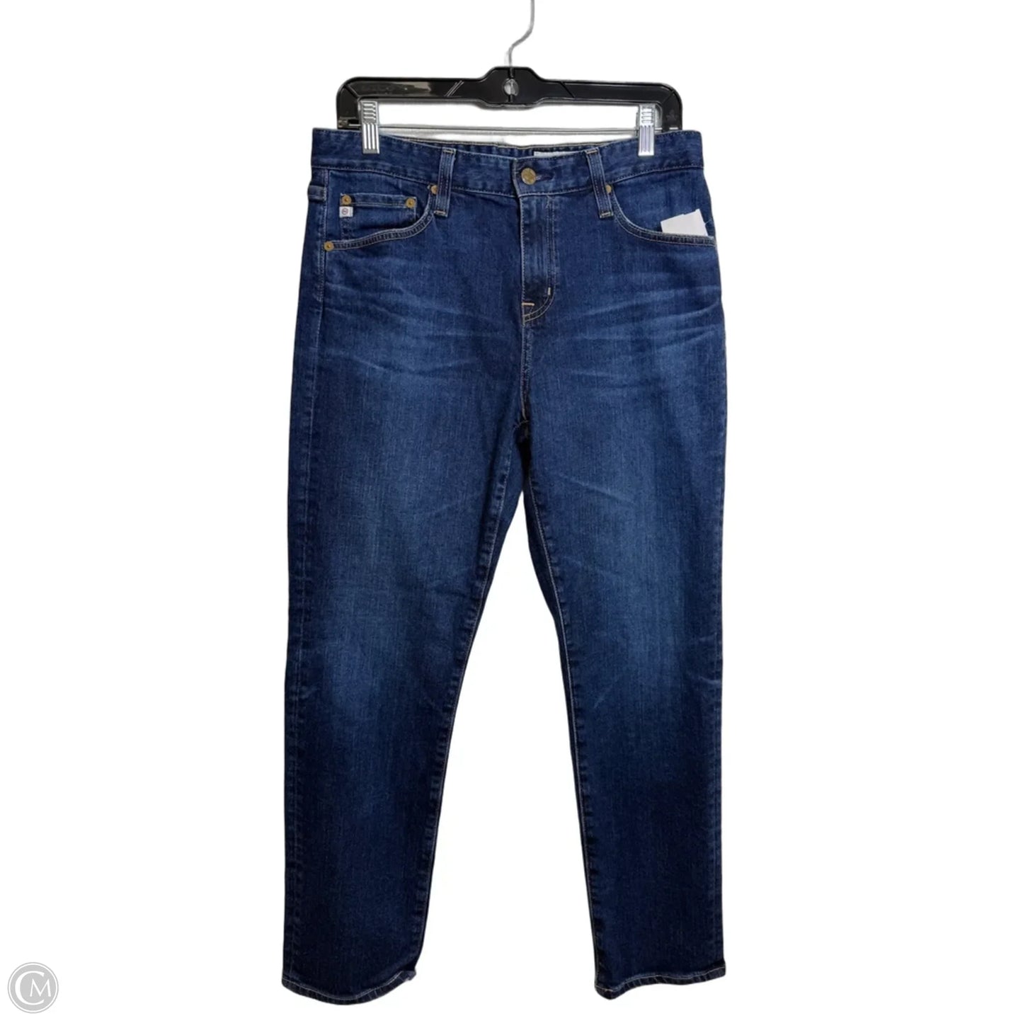 Jeans Straight By Ag Jeans In Blue Denim, Size: 8
