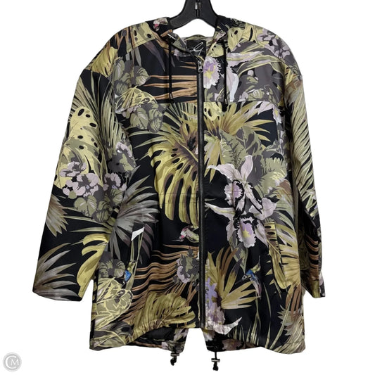 Coat Raincoat By Clothes Mentor In Multi-colored, Size: M