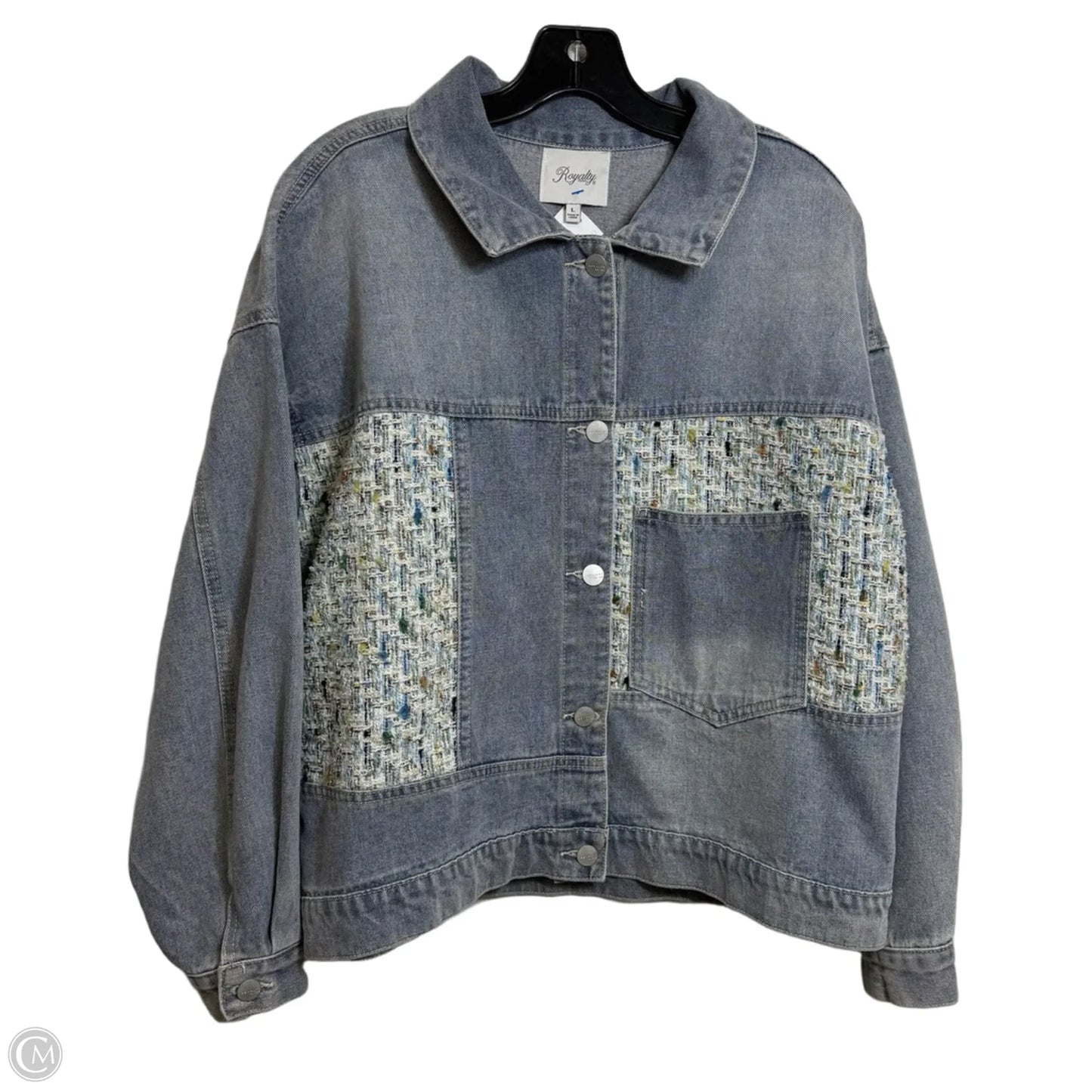 Jacket Denim By Royalty In Blue Denim, Size: L