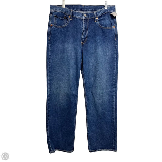 Jeans Straight By Gap In Blue Denim, Size: 12