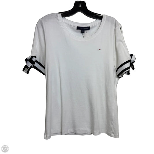 Top Short Sleeve By Tommy Hilfiger In White, Size: L