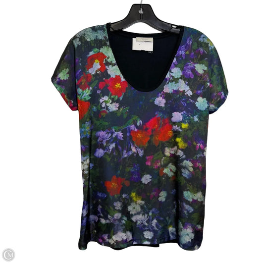 Top Short Sleeve By Clothes Mentor In Floral Print, Size: M