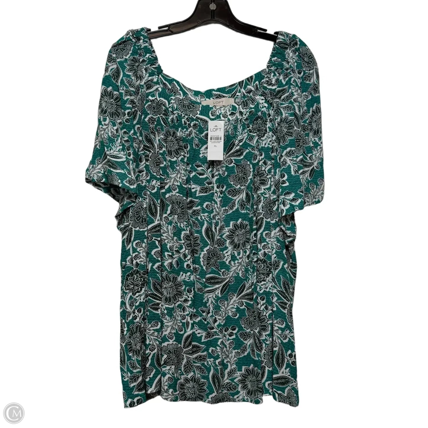 Top Short Sleeve By Loft In Blue, Size: Xl
