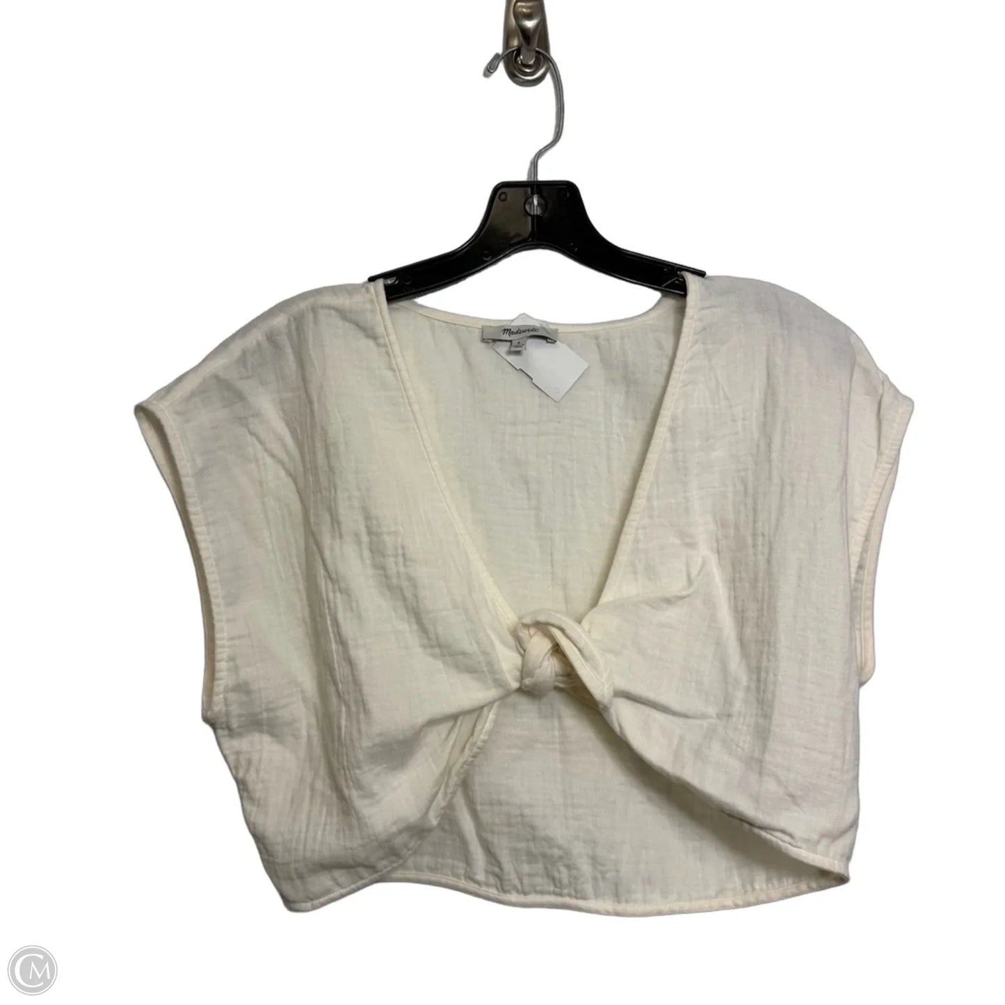 Top Short Sleeve By Madewell In White, Size: S