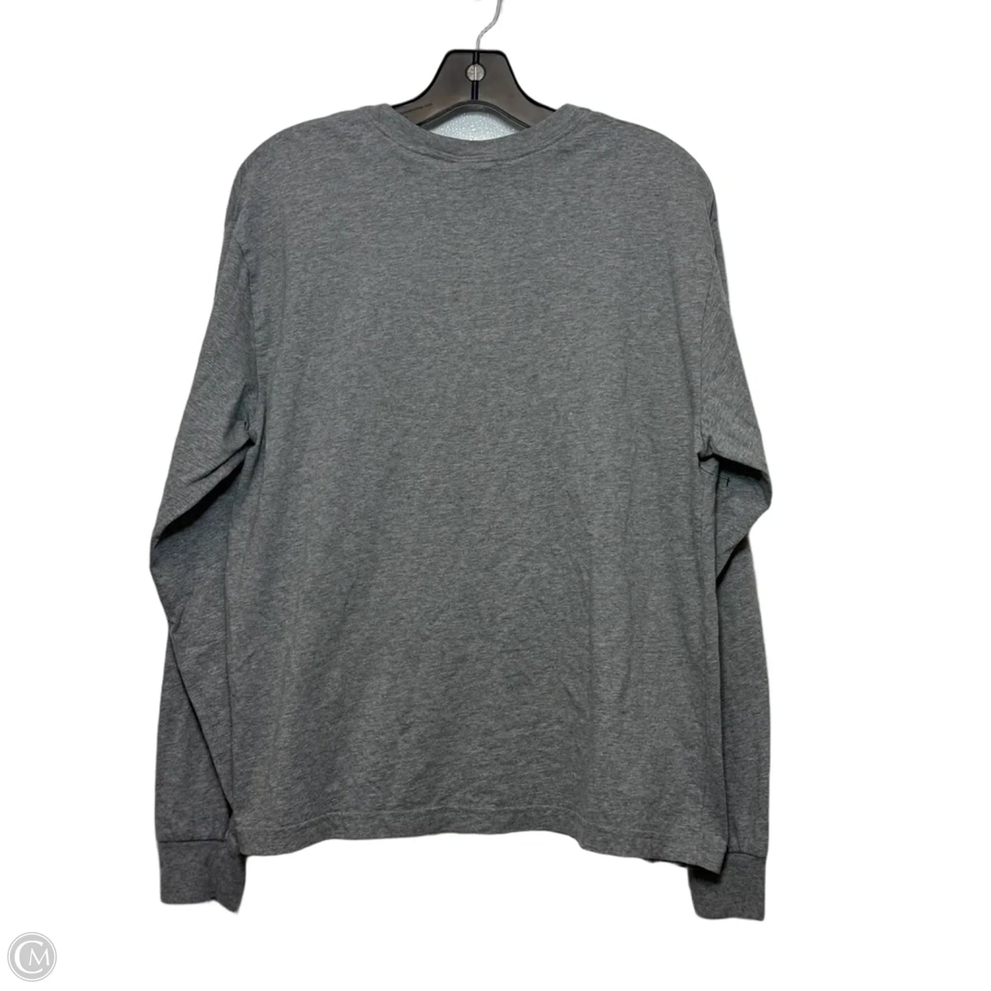 Top Long Sleeve By Nike In Grey, Size: L
