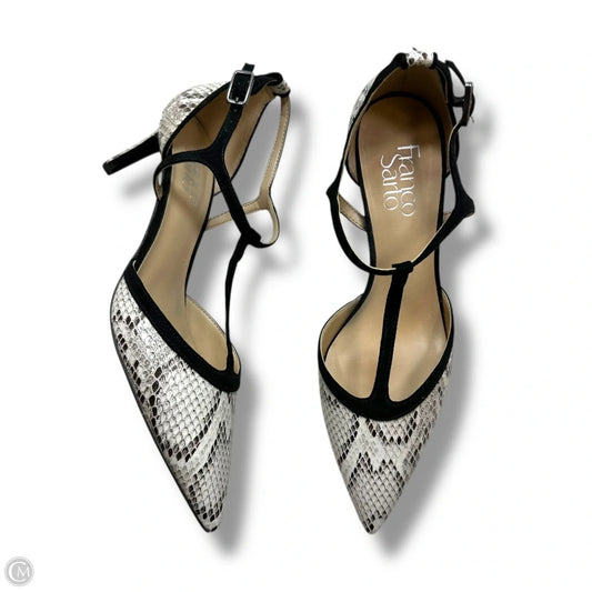 Shoes Heels Kitten By Franco Sarto In Black & Cream, Size: 7.5