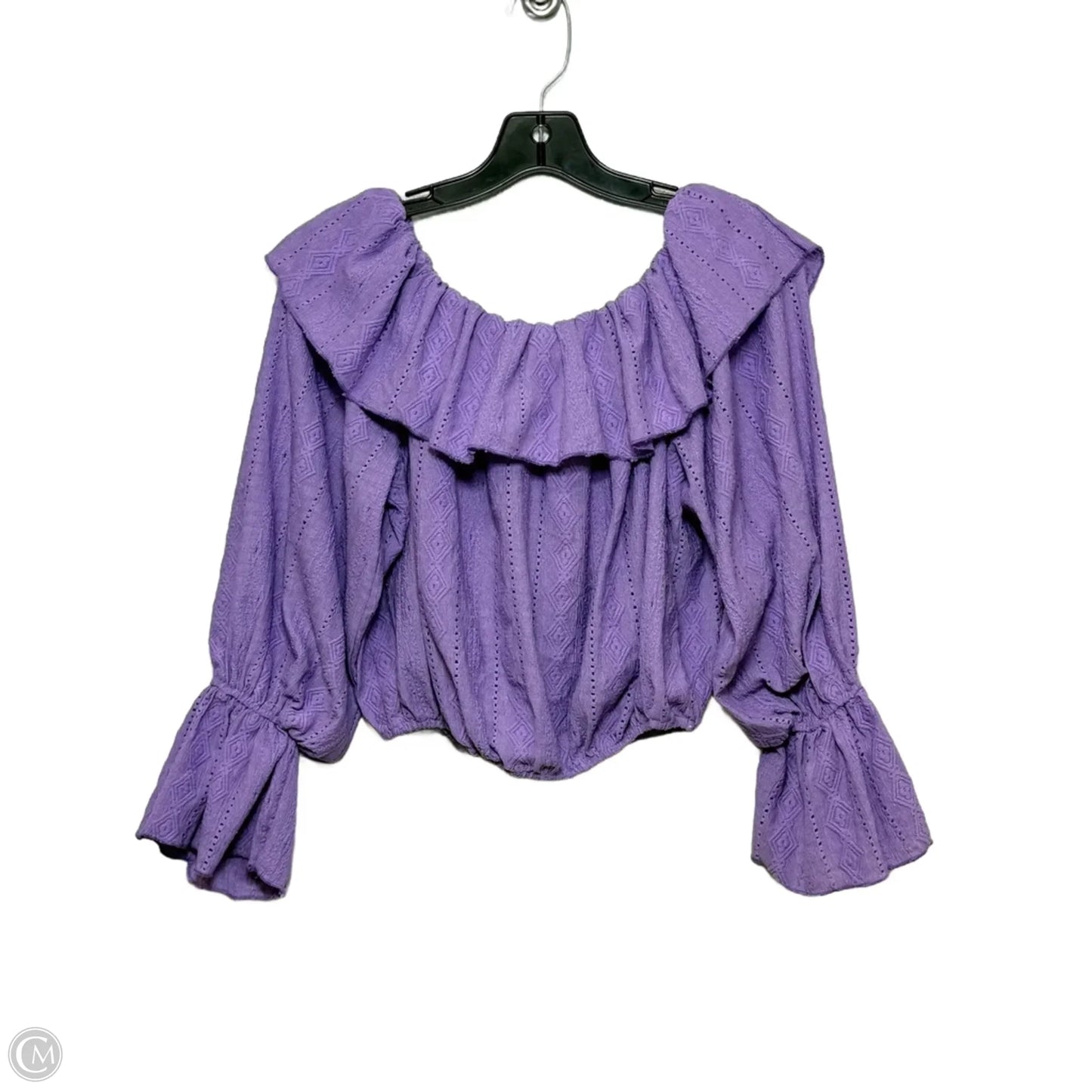 Top Long Sleeve By Bucketlist In Purple, Size: M
