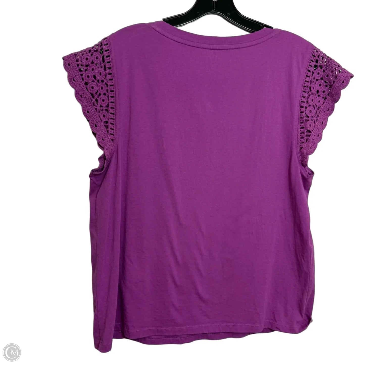 Top Short Sleeve By Talbots In Purple, Size: L