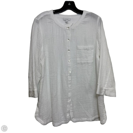Top 3/4 Sleeve By Pure Jill In White, Size: M