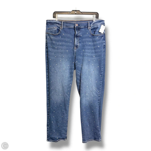 Jeans Straight By Anna In Blue Denim, Size: 16