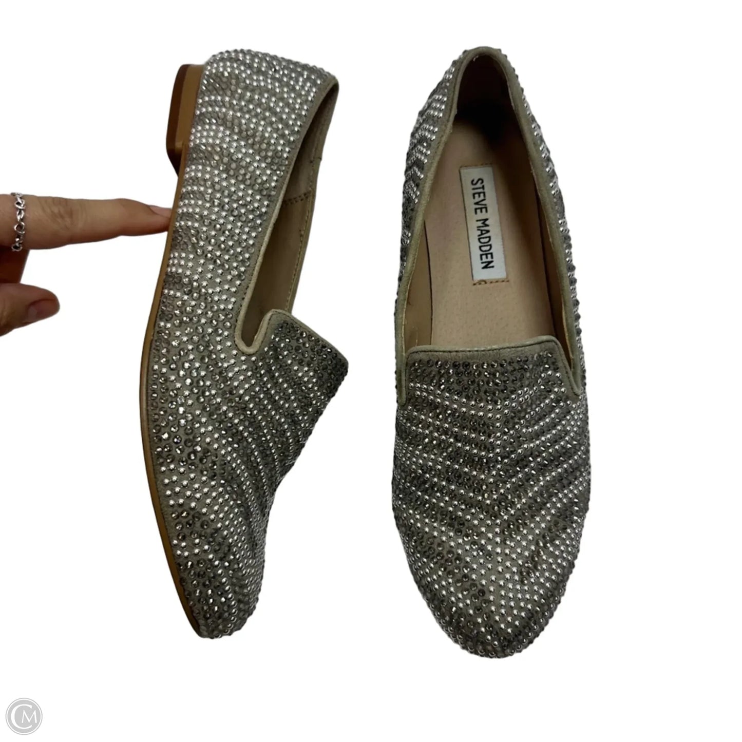 Shoes Flats By Steve Madden In Silver, Size: 7.5