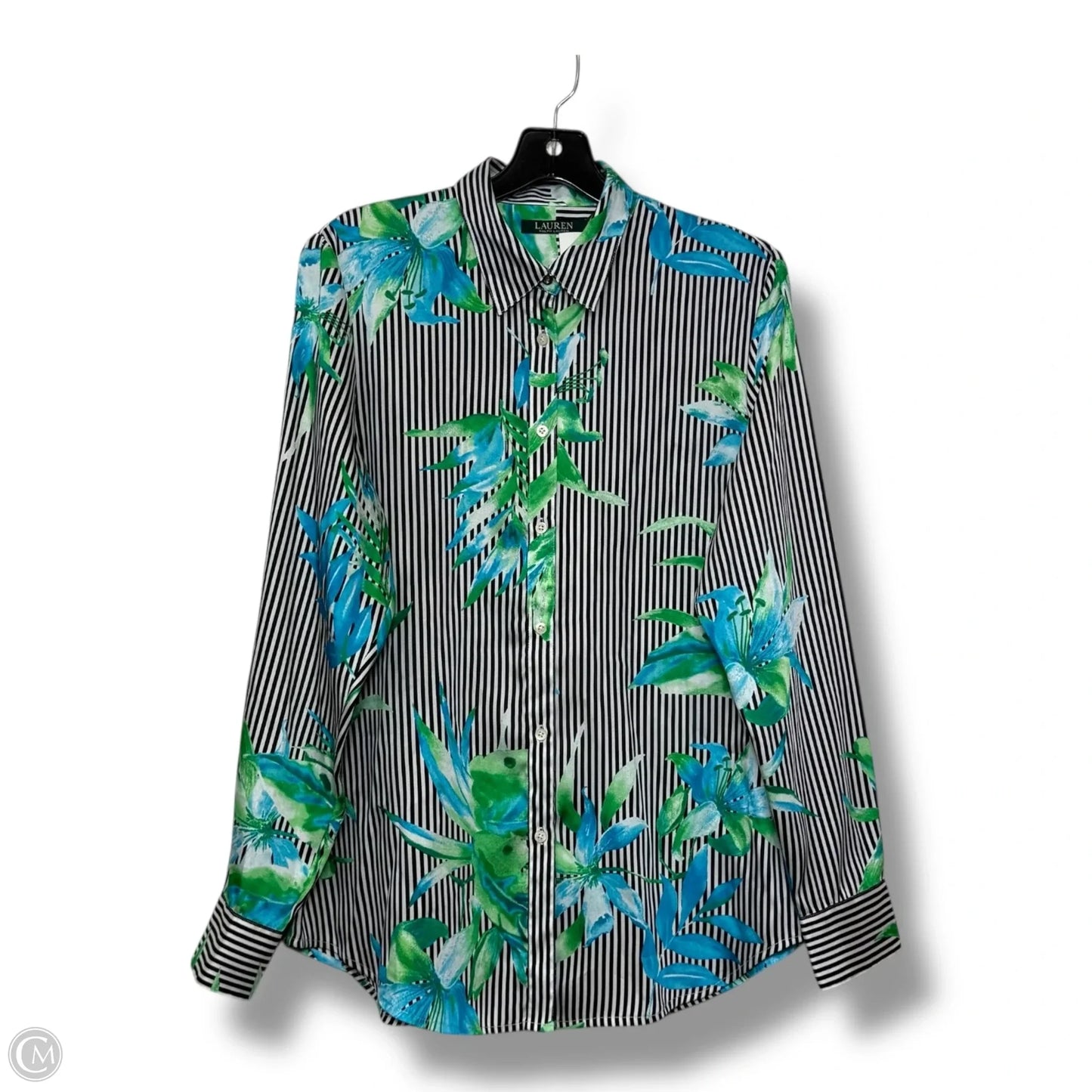 Top Long Sleeve By Ralph Lauren In Striped Pattern, Size: L