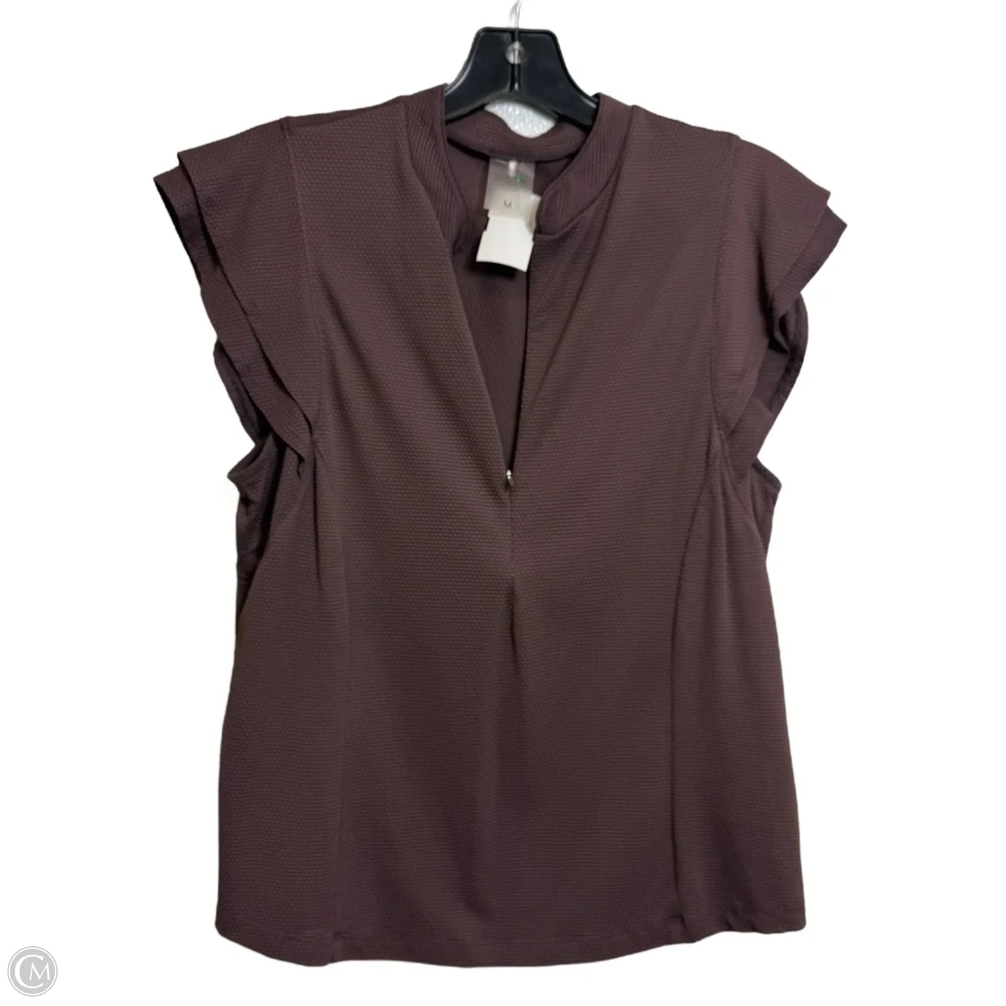 Athletic Top Short Sleeve By Clothes Mentor In Brown, Size: M