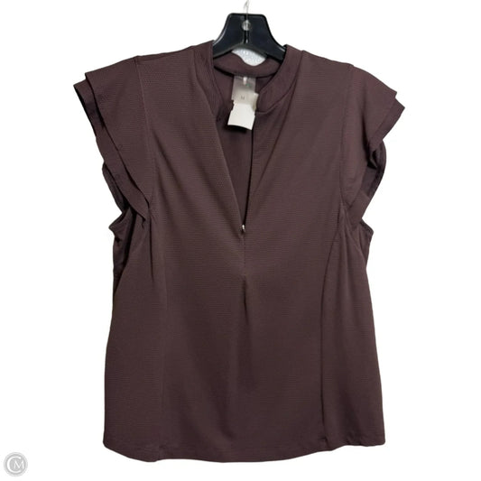 Athletic Top Short Sleeve By Clothes Mentor In Brown, Size: M