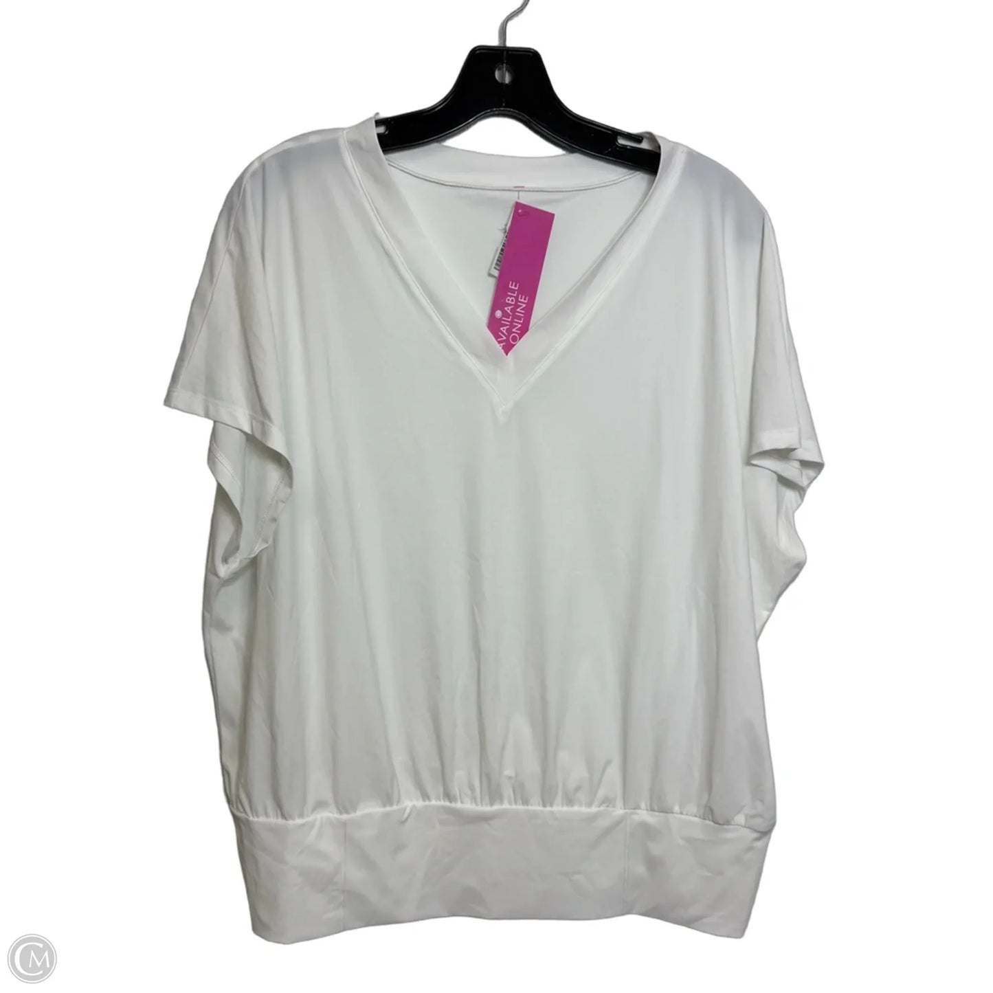 Athletic Top Short Sleeve By Halara In White, Size: Xl
