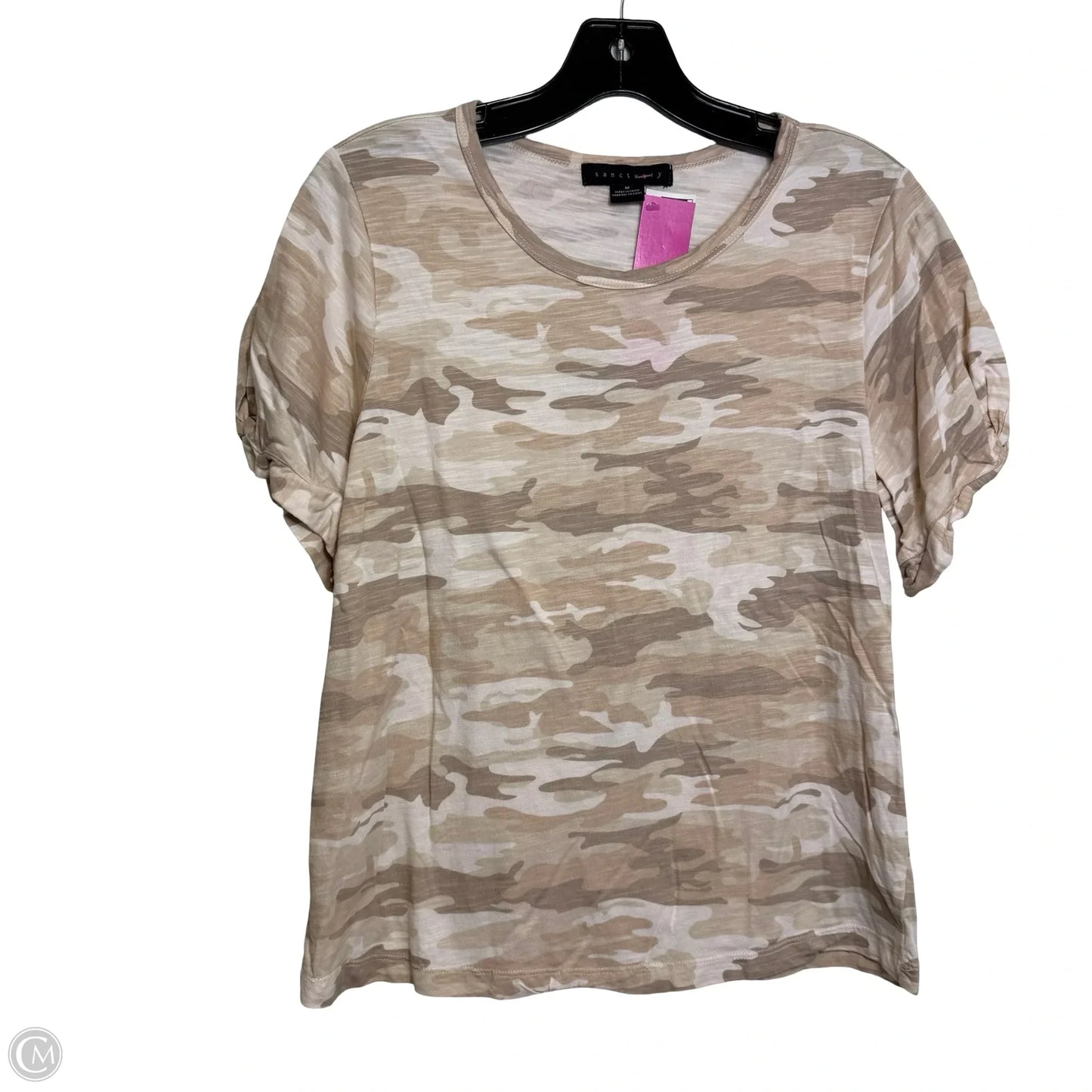 Top Short Sleeve By Sanctuary In Camouflage Print, Size: M