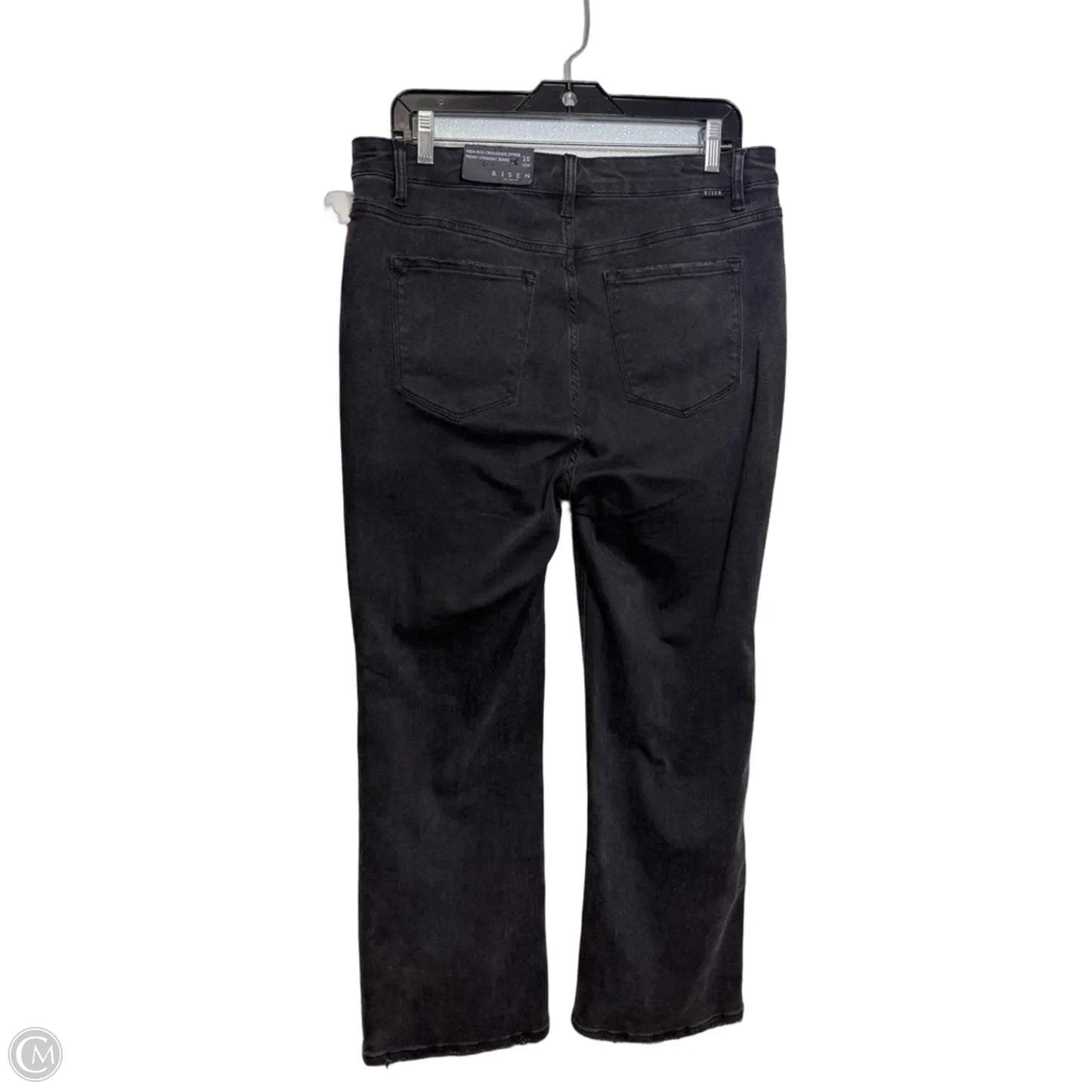 Jeans straight By Risen In Black Denim, Size: 15/32