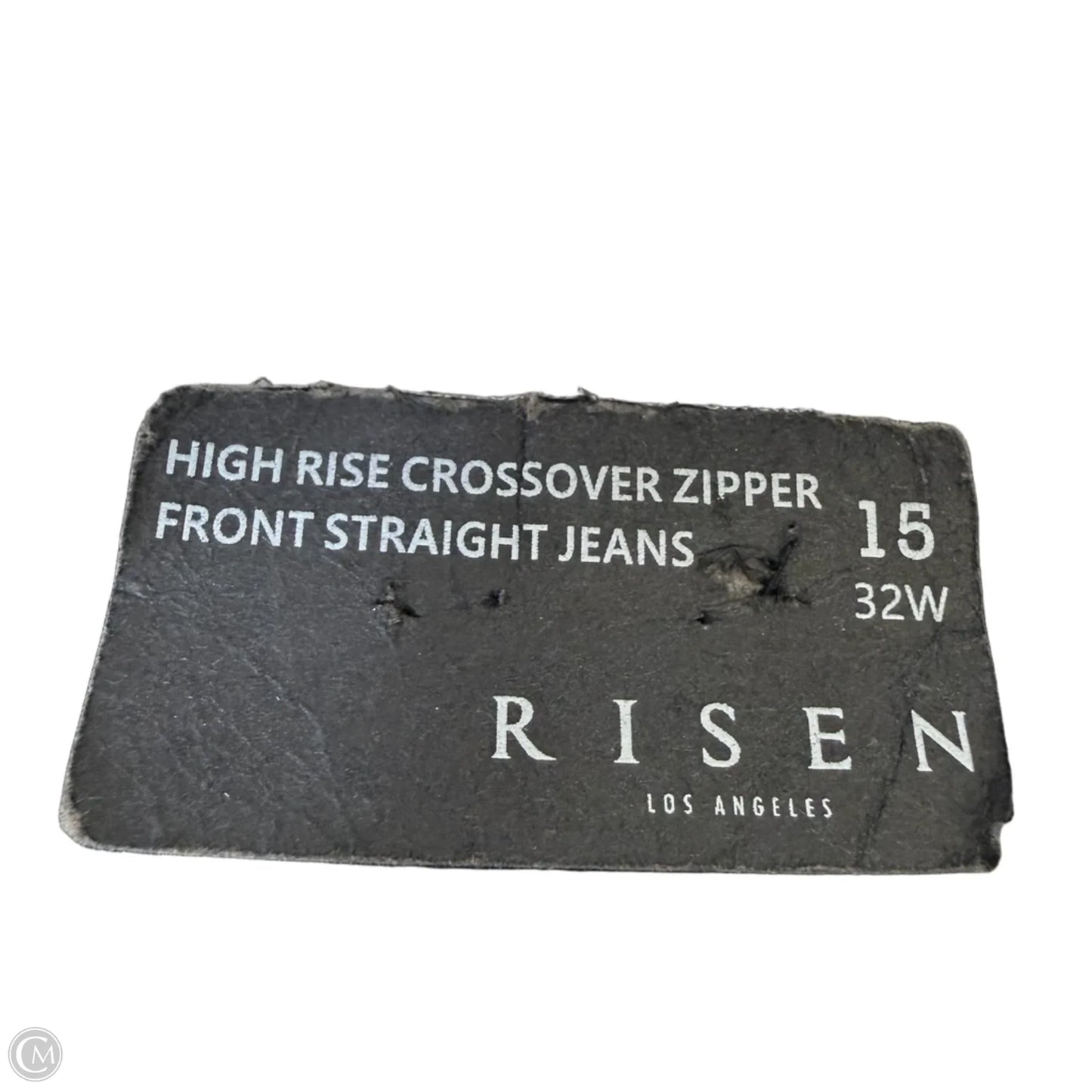 Jeans straight By Risen In Black Denim, Size: 15/32