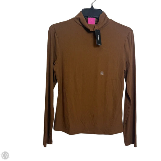 Top Long Sleeve By Express In Brown, Size: L