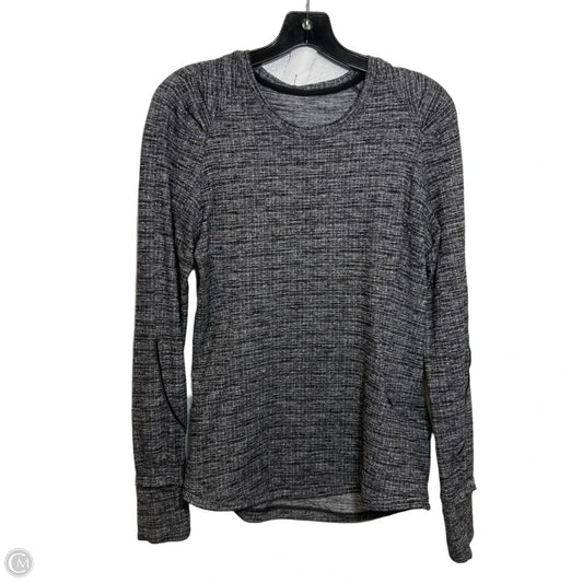 Athletic Top Long Sleeve Crewneck By Lululemon In Grey, Size: S