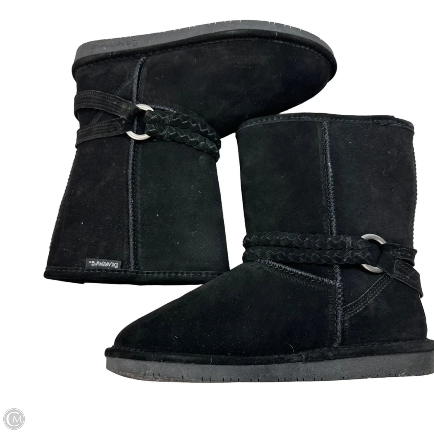 Boots Mid-calf Flats By Bearpaw In Black, Size: 10