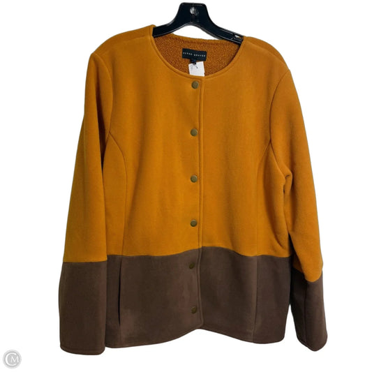 Jacket Fleece By Susan Graver In Yellow, Size: Xl