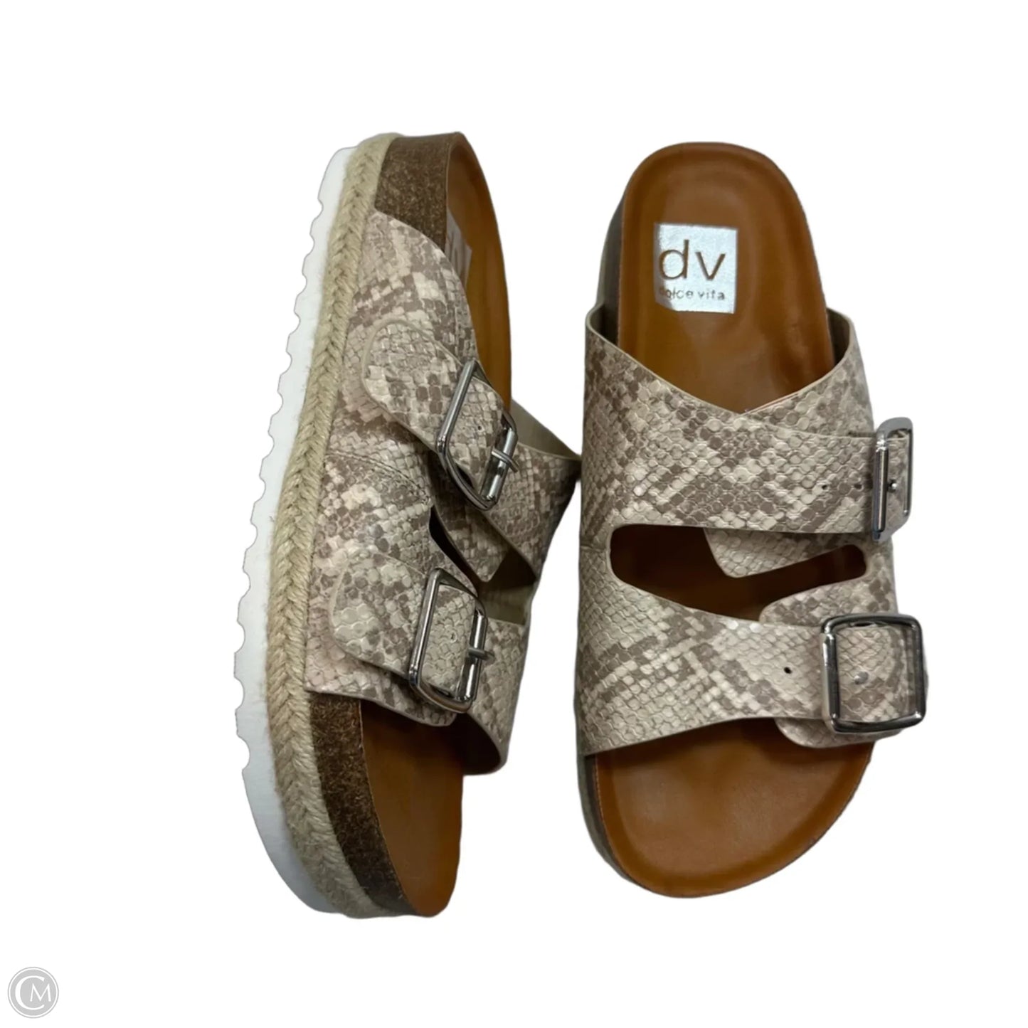 Sandals Flats By Dv In Tan, Size: 7