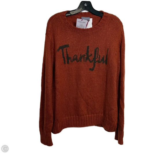 Sweater By Wooden Ships In Orange, Size: M