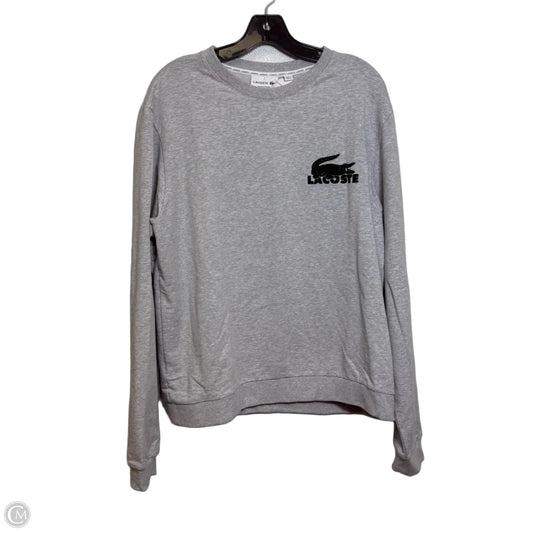 Sweatshirt Crewneck By Lacoste In Grey, Size: L