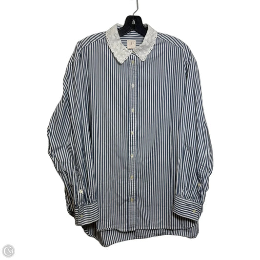 Top Long Sleeve By Gap In Striped Pattern, Size: L