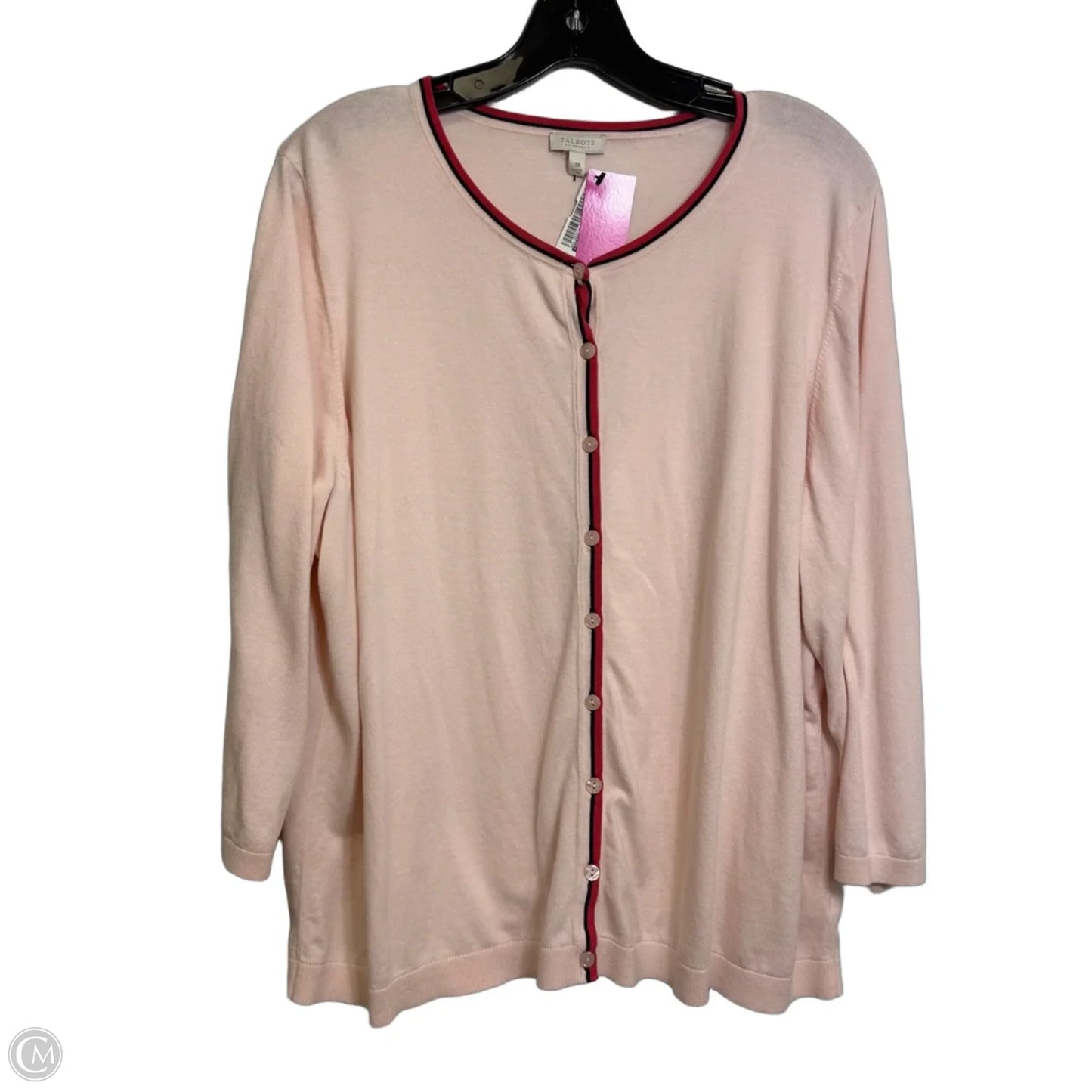 Cardigan By Talbots In Pink, Size: 3x